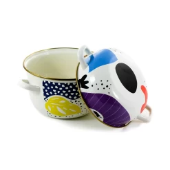 Abstract Enamel Mussel Pot 8 Abstract Enamel Mussel Pot -Kitchen Supplie Shop 0A2A9294