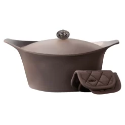 Cookut Multifunction Dutch Oven With Pot Holders, Taupe