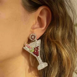 Beaded Martini Earrings -Kitchen Supplie Shop DJ0002 mydorisearrings 1