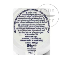 New Arrival -Kitchen Supplie Shop EF0002 FabbriAmarenaCherriesinSyrup OpalineJar600g ING