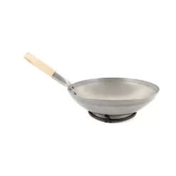 Traditional Round-Base Carbon Steel Wok 5 Traditional Round-Base Carbon Steel Wok -Kitchen Supplie Shop EM0009A TraditionalRoundedBaseIronWok 2