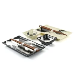 Kuro To Shiro Sushi Serving Set -Kitchen Supplie Shop EM0021 KuroToShiroSushiServingSet ver8
