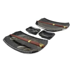 Karasuba-Iro Sushi Serving Set 6 Karasuba-Iro Sushi Serving Set -Kitchen Supplie Shop EM0043 Products Karasuba IroSushiServingSet 3