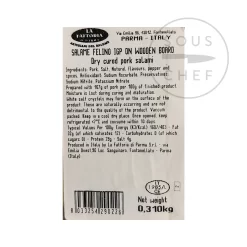 Salami Felino IGP Riserva With Wooden Carving Board, 300g -Kitchen Supplie Shop FP0001 Salami Felino IGP Riserva with Wooden Carving Board nutrition