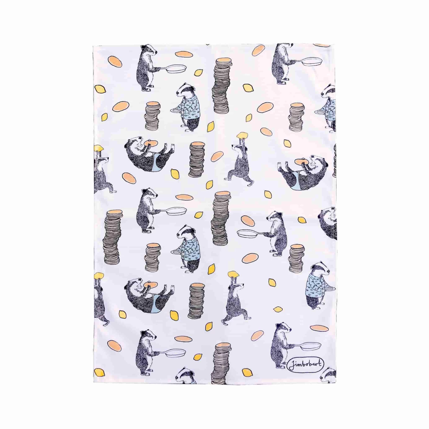 Badger Pancakes Tea Towel 1 Badger Pancakes Tea Towel