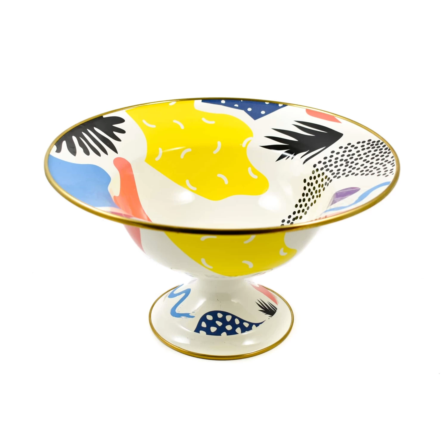Abstract Enamel Display Dish, 30cm 1 Abstract Enamel Display Dish, 30cm