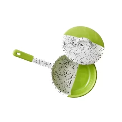 Colourpop Enamel Saute Pan With Lid, Lime Green, 16cm Dia