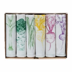 Garden Veg Mixed Design Napkins Box Of 6