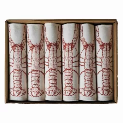 Lobster Design Napkins Box Of 6