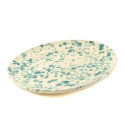 Puglia Aquamarine Splatter Dinner Plate 27cm 7 Puglia Aquamarine Splatter Dinner Plate 27cm -Kitchen Supplie Shop NC0046 PugliaAquamarineSplatterDinnerPlate27cm var2