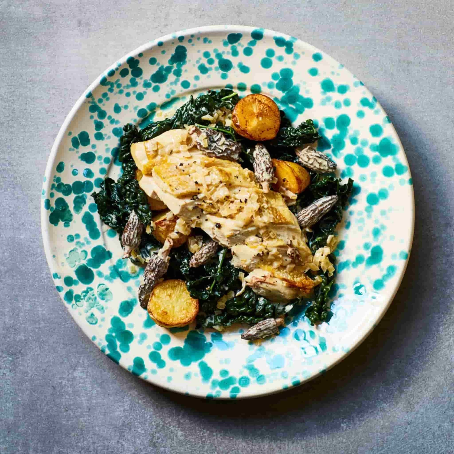 Puglia Aquamarine Splatter Dinner Plate 27cm 5 Puglia Aquamarine Splatter Dinner Plate 27cm - Image 5