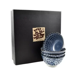 Blue & White Rice Bowl Boxed Gift Set