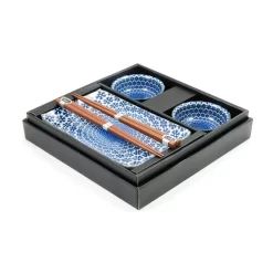Blue Star Sushi Serving Set -Kitchen Supplie Shop blue star sushi swerving set box