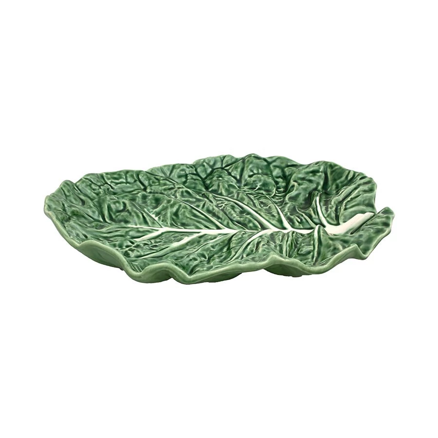 Bordallo Pinheiro Cabbage Leaf Oval Platter 1 Bordallo Pinheiro Cabbage Leaf Oval Platter