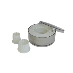 De Buyer Box Of 9 Fluted Round Pastry Cutters