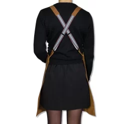 Dutchdeluxes Leather Suspender Apron In Vintage Camel 7 Dutchdeluxes Leather Suspender Apron In Vintage Camel -Kitchen Supplie Shop dutch deluxes suspender leather apron vintage caramel model back